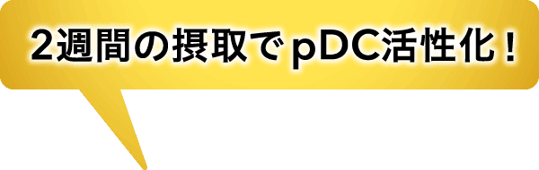 2週間の摂取でpDC活性化！